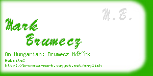 mark brumecz business card